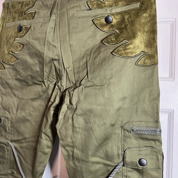 The Hideout Clothing Company unisex cargo jogger pants army green Size M & L - Picture 8 of 9